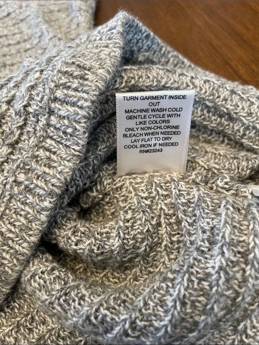New York & Company gray Openwork Knit Pullover